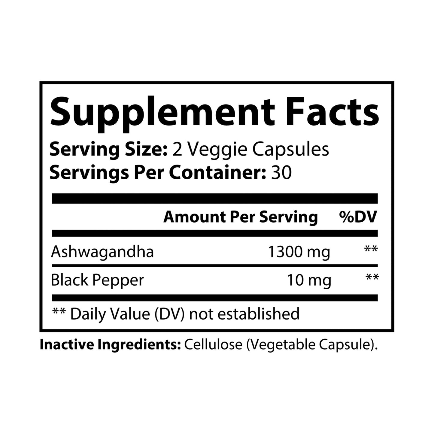 TYNQ ASHWAGANDHA & BLACK PEPER (60 capsules)