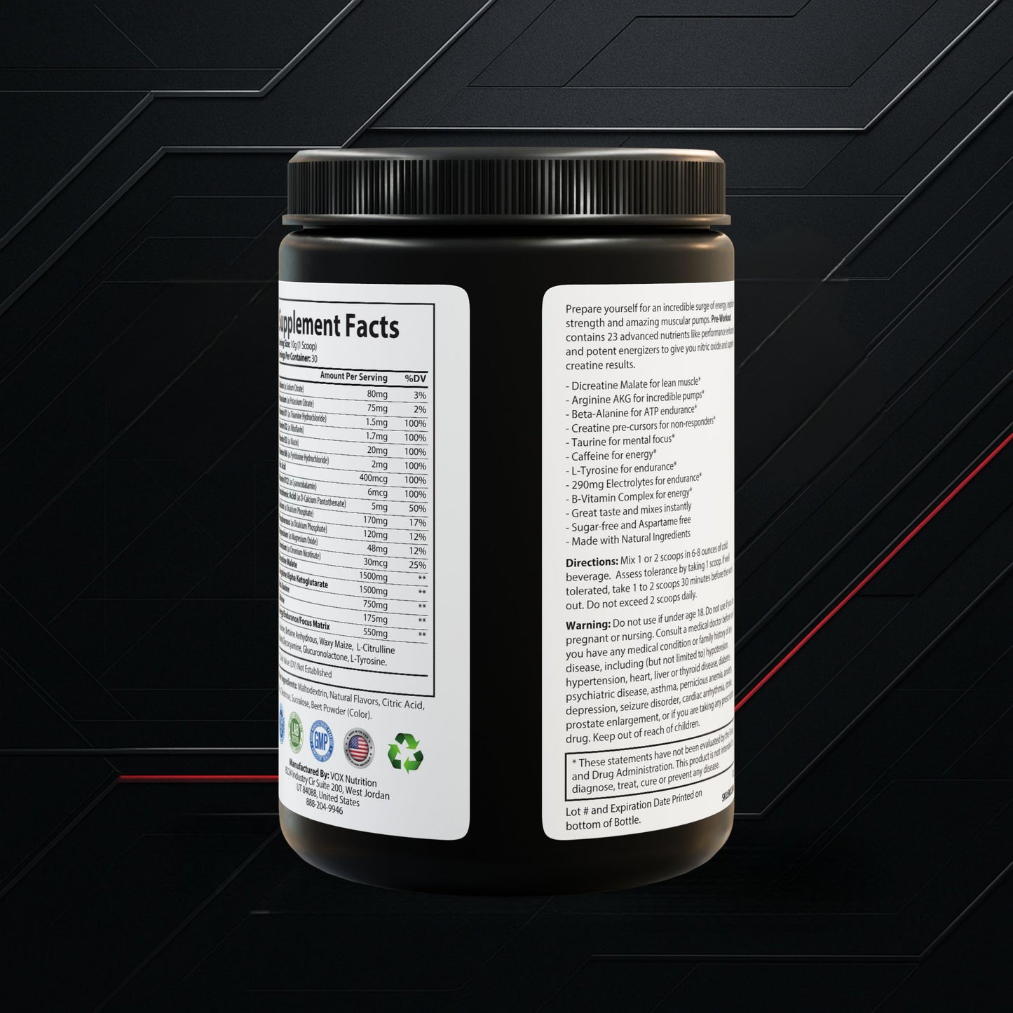 🟥 TYNQ PWR – Daily Pre-Workout Formula Watermelon (300g, 10.58oz)